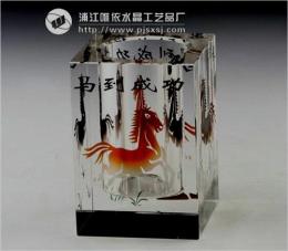 水晶筆筒禮品 水晶筆筒擺件 創意水晶筆筒