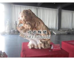 石雕老虎-动物石材雕刻价格-曲阳屹召雕塑