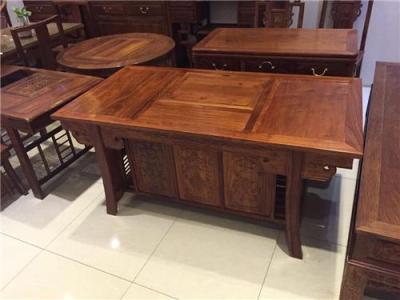 古典实木家具 非洲黄花梨 书柜 茶桌 办公桌