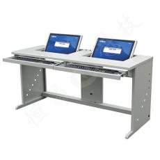 翻转式钢制双人学生电脑桌台 DNZ-5300