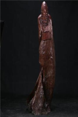 阴沉木雕像 达摩雕像 木制工艺品 佛像