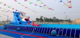 浩阳游乐供应安徽支架水池 大型支架游泳池